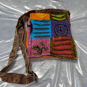 Assorted Patchwork Messenger Crossbody Boho Bag Purse